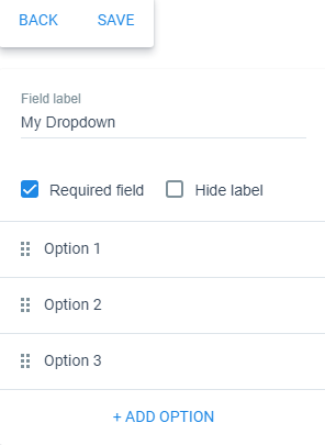 image of dropdown form field