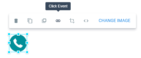 image of the click event link on an image element