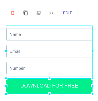 image of the blue edit button on a form