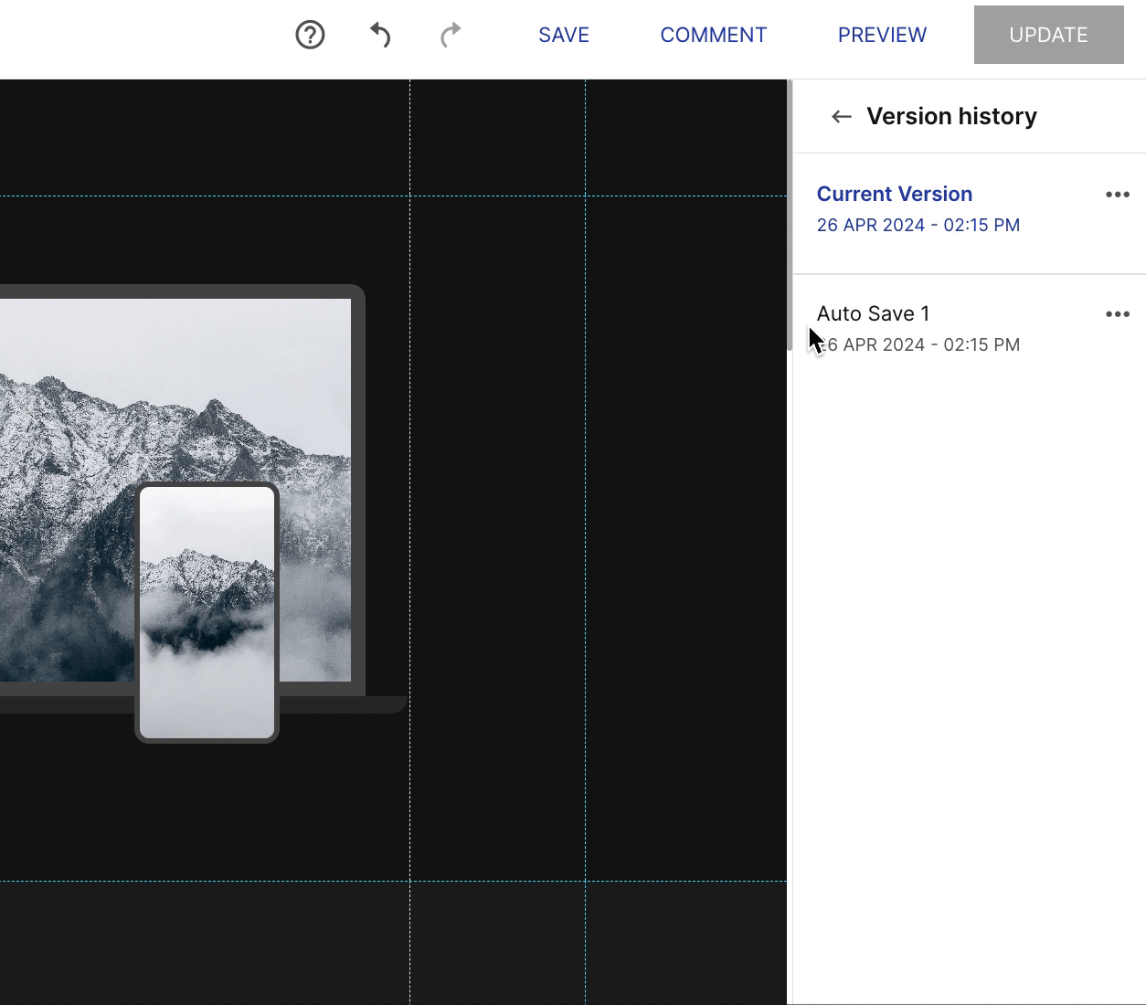 GIF showing where to click to enable the Sticky Bar
