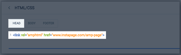 image of the URL you should insert into the code snippet