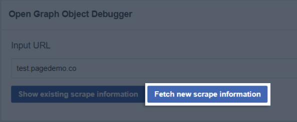 image of fetch new scrape information button