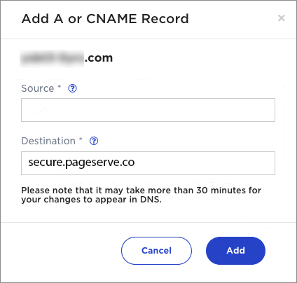 add your subdomain in the source field