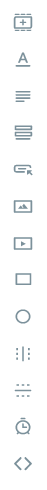 image of the sidebar containing page widgets in the page builder