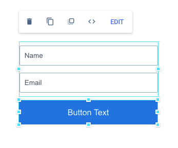 image of the form button and editing option