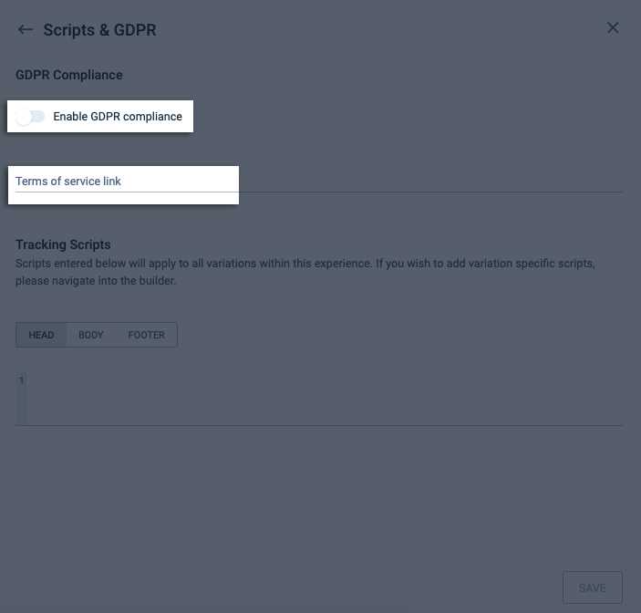 image of scripts and gdpr slideout