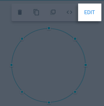 image of the edit button on the circle widget