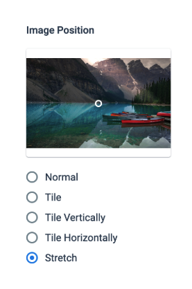 image of the possible stretch options for images