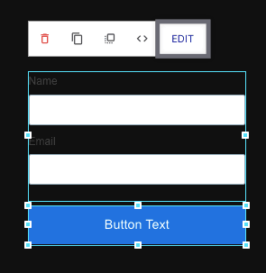 image showing to click on your form and then on the Edit button.