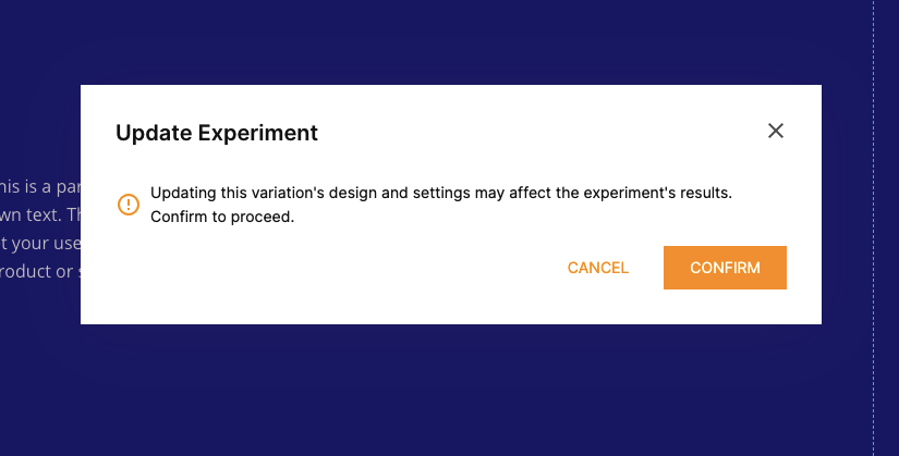 image of the confirm button