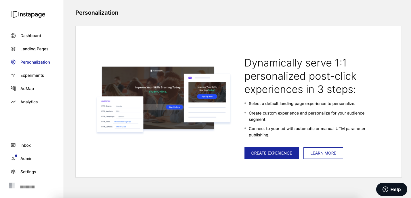 image of personalization screen