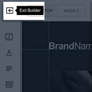 image of exit builder option