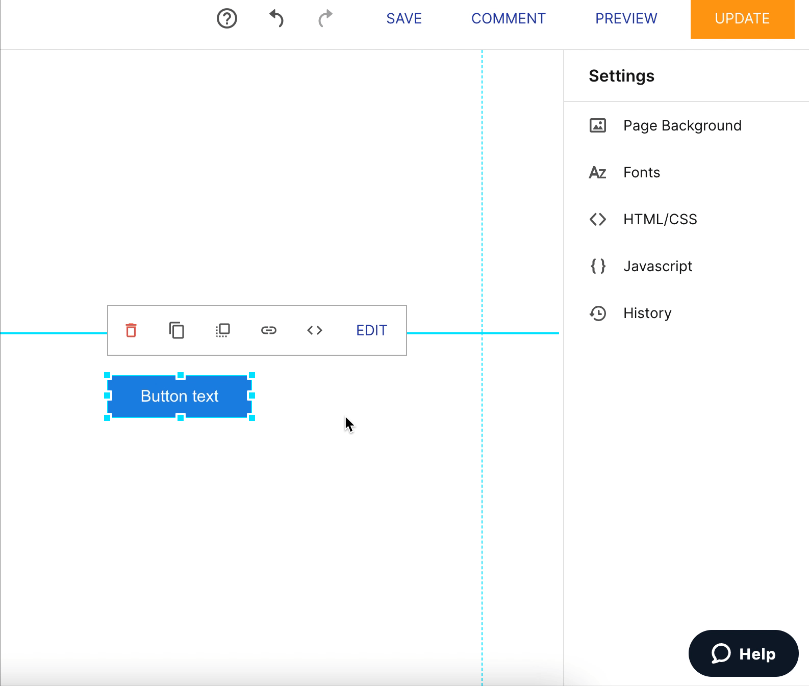 A GIF showing where to change the aria label for non-text elements with links on them