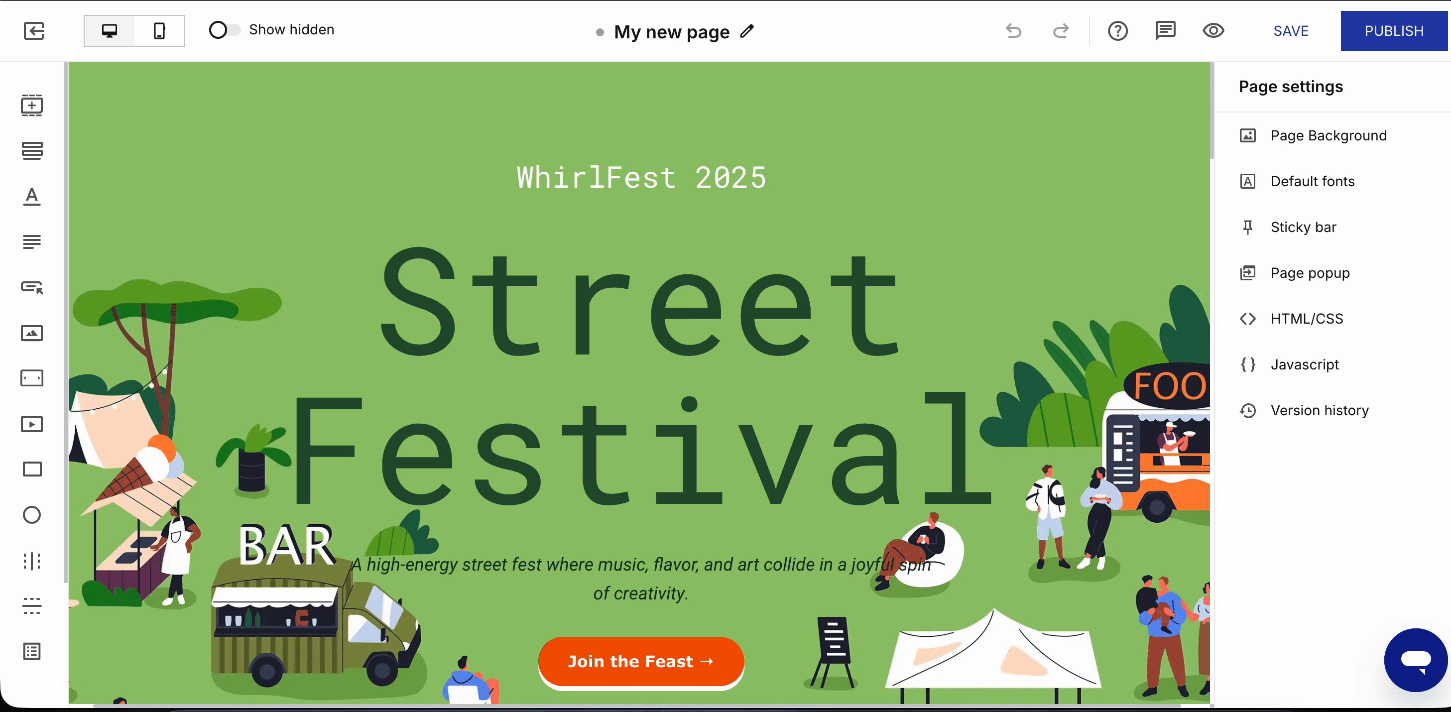 publishing inside the builder.gif