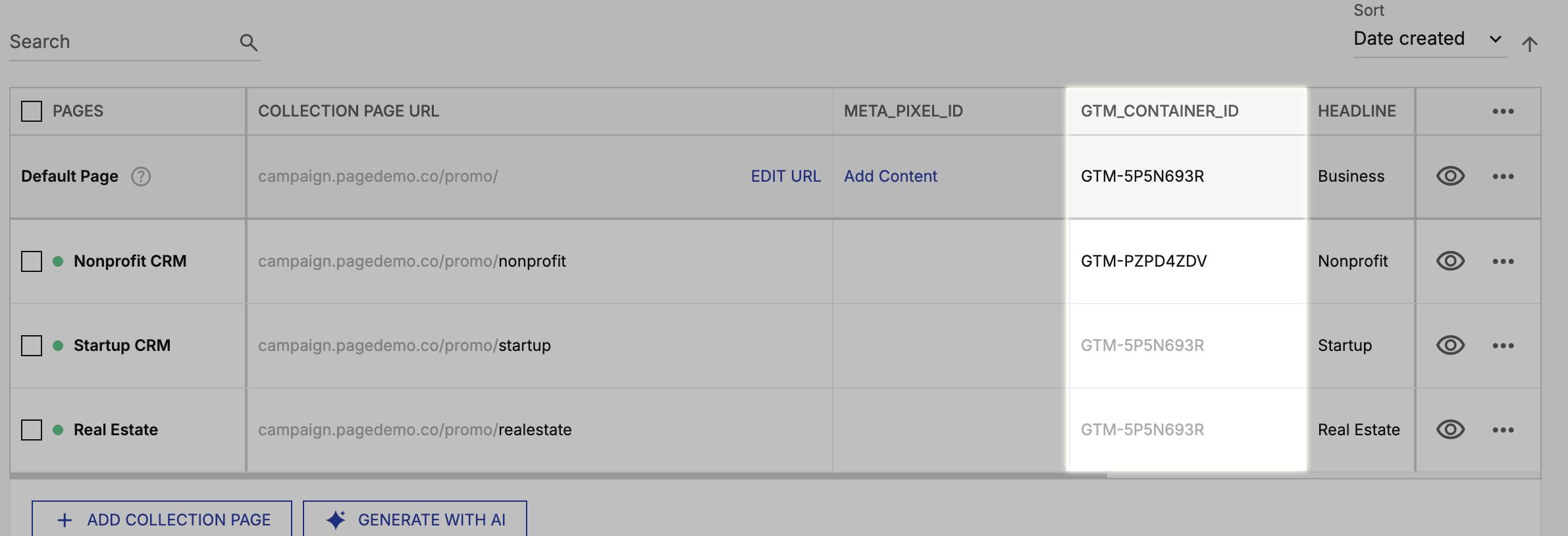 gtm placeholder