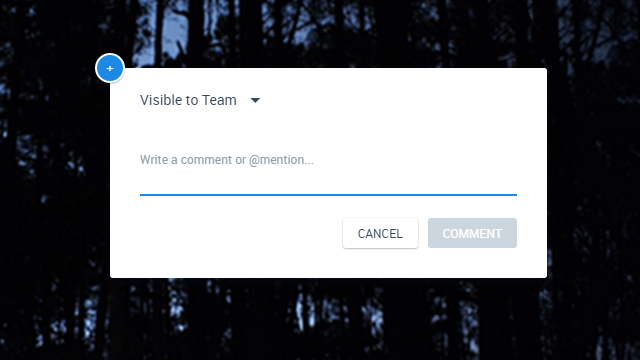 image showing how to post a comment with the collaboration tool
